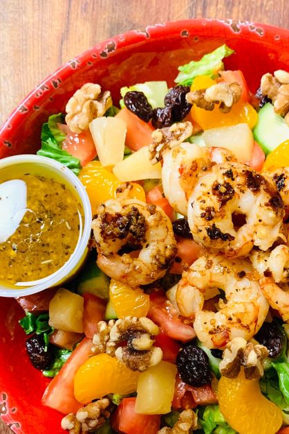 NEW! Caribbean Salad with Spicy Chicken or Shrimp! – Magic Mel&amp;#39;s Catering